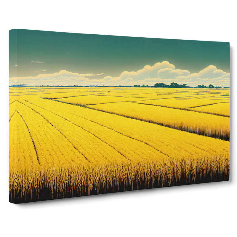 A Delightful Wheat Field - Wrapped Canvas, 50cm H x 76cm W x 3cm D