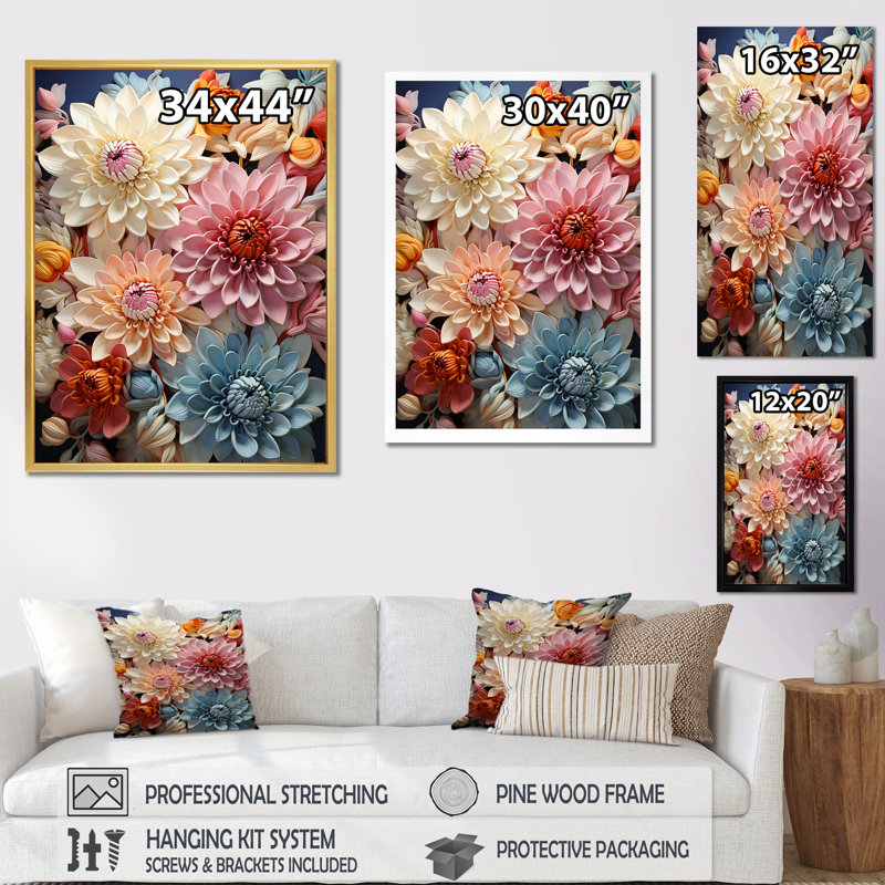 Maman sereine colorée sur toile, H 32 po x l 16 po x P 1 po, Cadre simple noir