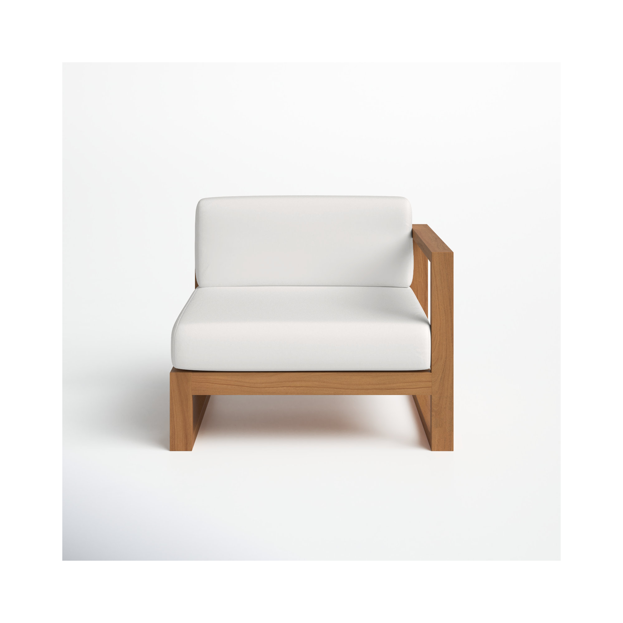 Upland Teak Wood Right Arm Patio Chair