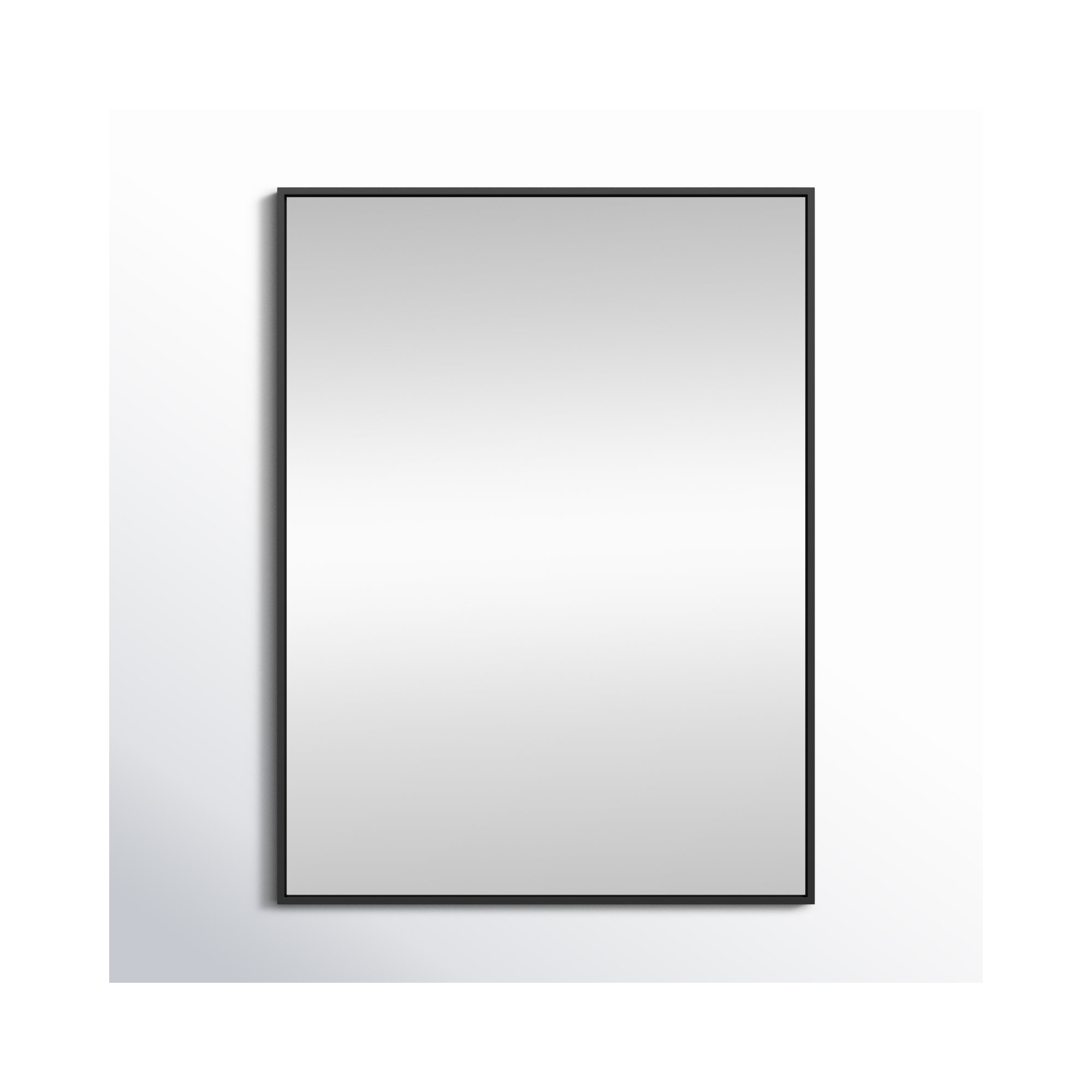 Sabine Metal Rectangle Wall Mirror, 40" x 30", Black