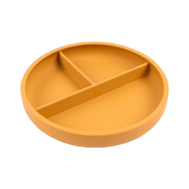 Tiny Dining - Baby Divided Silicone Suction Plate, Yellow