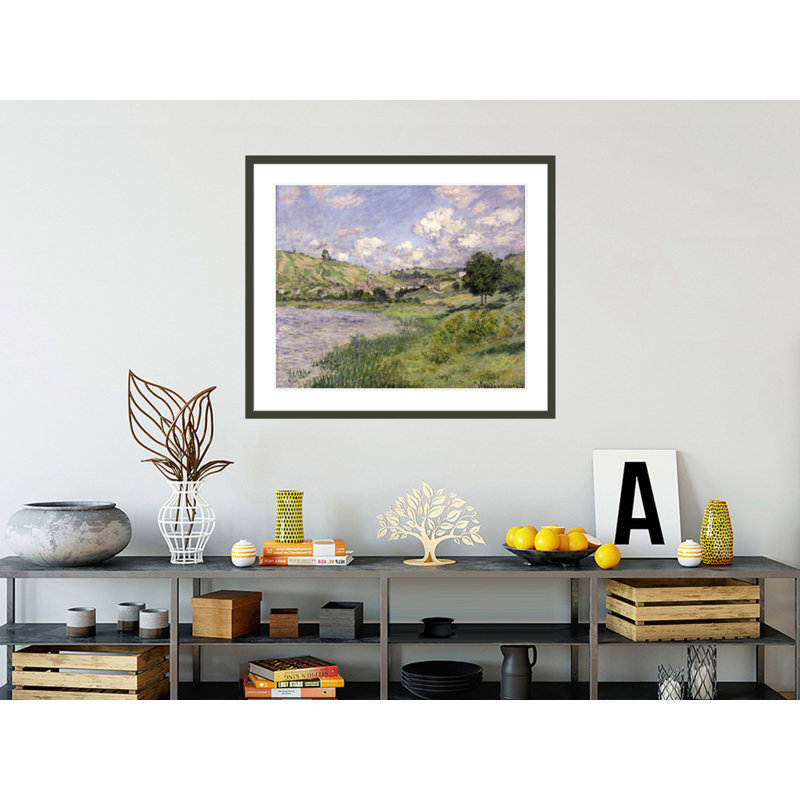 «Landscape Vetheuil» par Claude Monet, impression giclée sur cadre, H 33,5 po x l 39,47 po