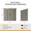 4 x 6FT Metal Garden Storage Shed