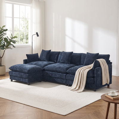 Canapé modulaire en chenille profonde