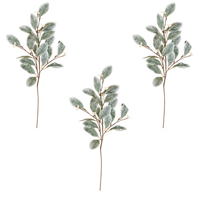 28" Artificial Magnolia Holiday Spray with Leaves and White Berries
