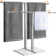 Adjustable Width Vertical Towel Rack - Weighted marble base, 2-tier design, brushed stainless steel finish, suitable for a wide range of bathroom spaces.