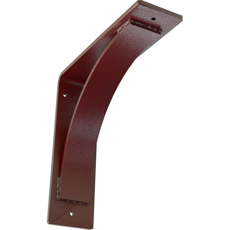 Support en acier Morris, Rouge vif martelé, H 10 po x l 3 po x P 10 po