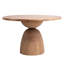 Balak Reclaimed Pine Round Modern Hourglass Bistro Dining Table-2002183036-2001757261