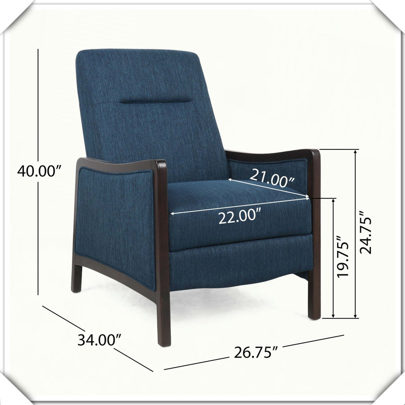 Fauteuil inclinable Mid-Century, Marine