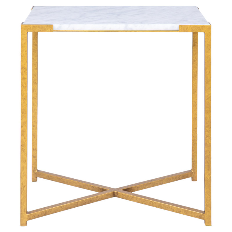 Amelia Marble Frame End Table, Royal Gold