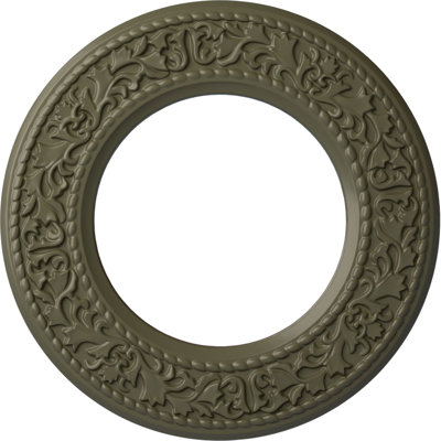 Médaillon de plafond Blackthorn Endurathane, P 13 3/8 po x P 7 1/2 po x P 3/4 po (convient aux auvents jusqu'à 7 1/2 po), finition tortue peinte à la main