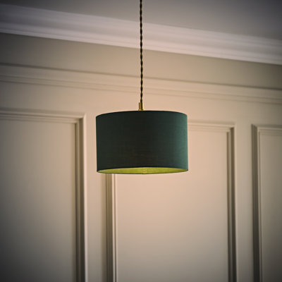 27.5cm H Cotton Drum Pendant Shade ( Screw On )