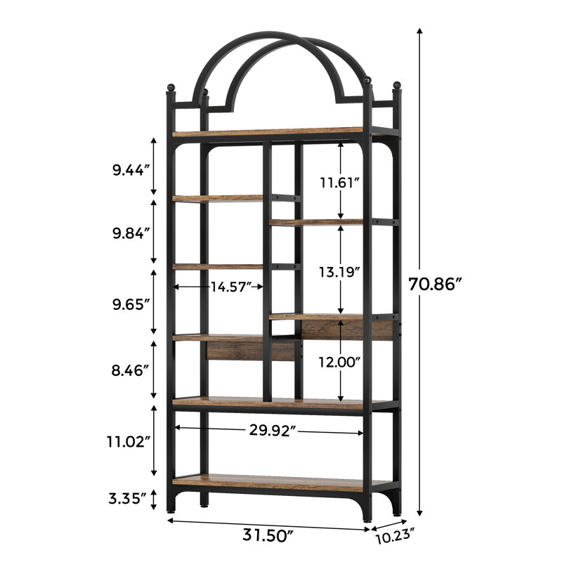 Grande bibliothèque avec rangement 31,5 "Landrienne, Noir