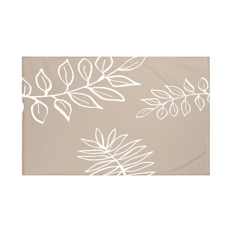 Jeté e by design, L 60 po x l 50 po, Graine de lin (taupe / blanc cassé)