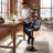 Latiera Swivel Adjustable Height Bar Stools Faux Leather Counter Stools with Footrest-98722009