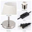 Lampe de chevet argentée 21,5 po Sangerville