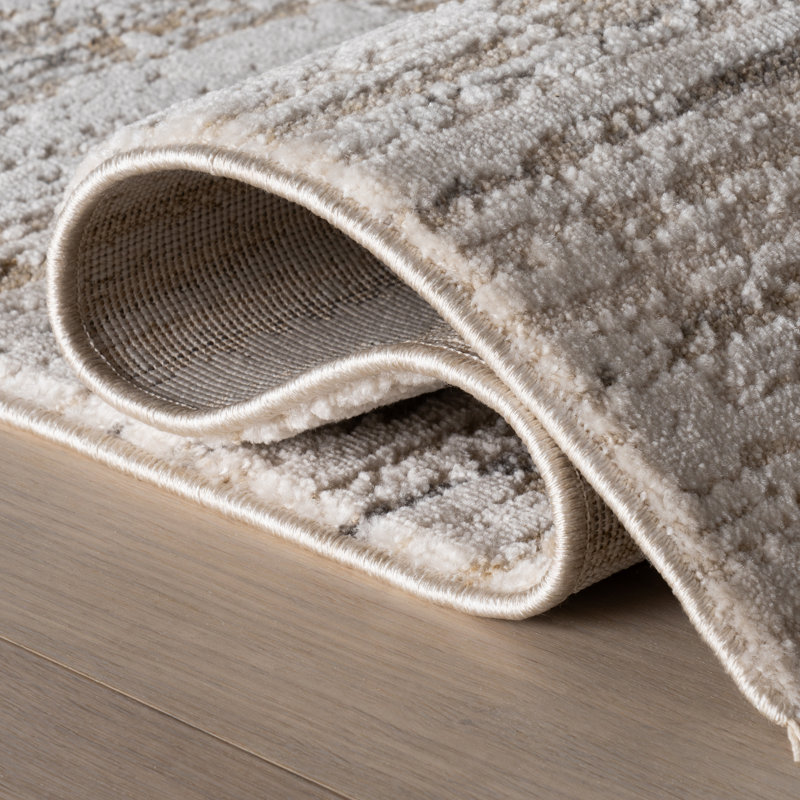 Theona Modern Striped Rug, Rectangle 6'7" x 9'6"