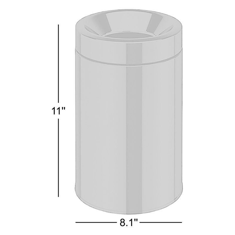 Poubelle 6,7 gallons Basket, Chrome poli