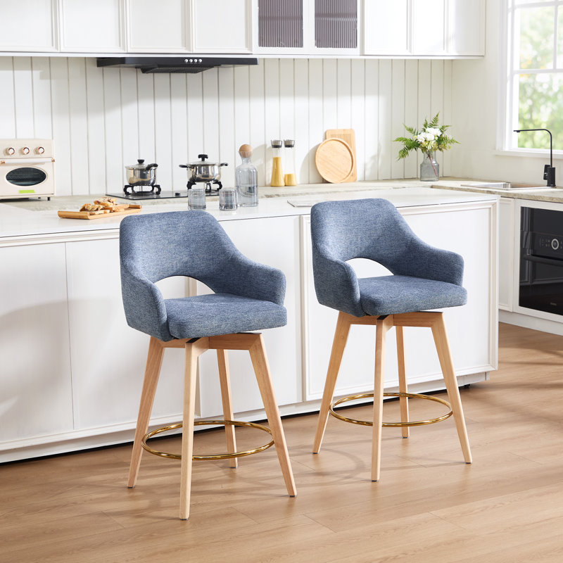 Lovetro 68cm Swivel Bar Stool, Blue