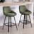 Absalom Swivel Upholstered 25.6'' Linen Counter Stool with Metal Frame-484732096