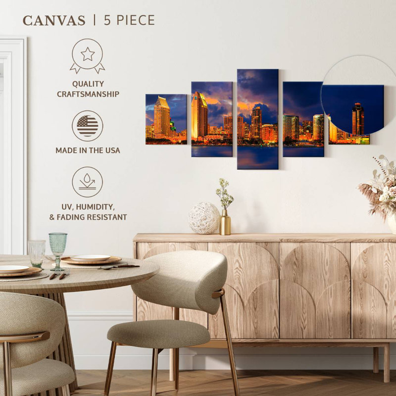 San Diego Skyline, 12" H x 29" W