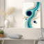 Art mural sur toile bleu sarcelle et beige-326236163