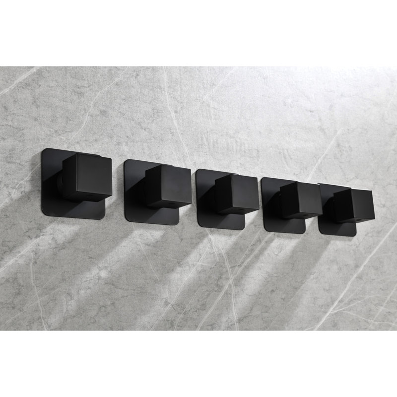 Valve de contrôle de volume en métal coulé 3 3/4 po, noir mat, laiton, résistant à la corrosion et à la rouille, poignée réglable, surface transparente à débit très élevé pour installation, traité pour la rouille, installation sans effort