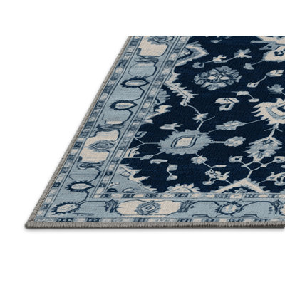 Machine Washable Overdyed Gray Area Rug