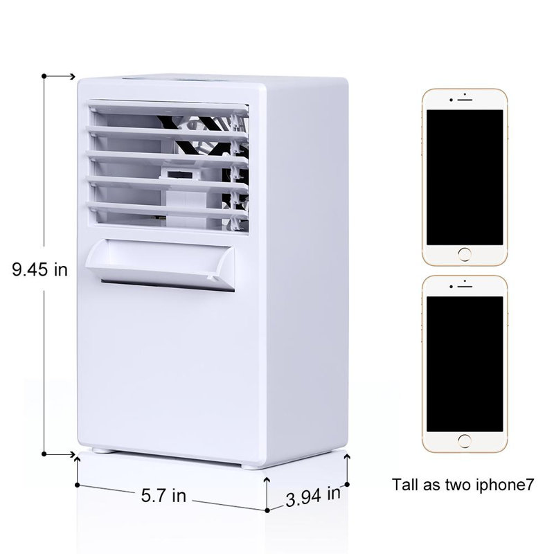 Ventilateur personnel oscillant 9,6 po, Blanc