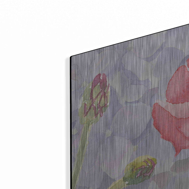 «Boho Bouquet III Blue» par James Wiens, art mural en métal, 12 po x 12 po, H 36 po x l 36 po