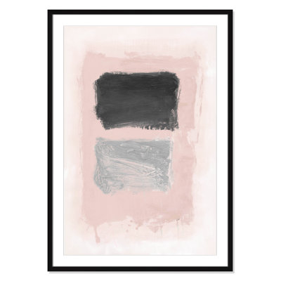 Pink, Black and Silver Shimmer I Print