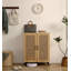 Armoire de rangement en rotin naturel double