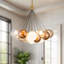Bolla 28-in Black dimmable LED Chandelier-722567927