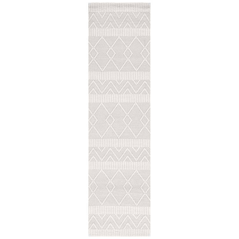 Tapis ivoire / beige tissé à la main Amaleta, Tapis de couloir 2 pi 3 po x 9 pi