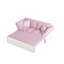 Lit convertible 3 en 1 rose, grand lit de 74,8 po, velours, 2 coussins, pieds, éponge à haute densité douce et multifonctionnelle avec solution d'économie d'espace, minutes d'installation facile