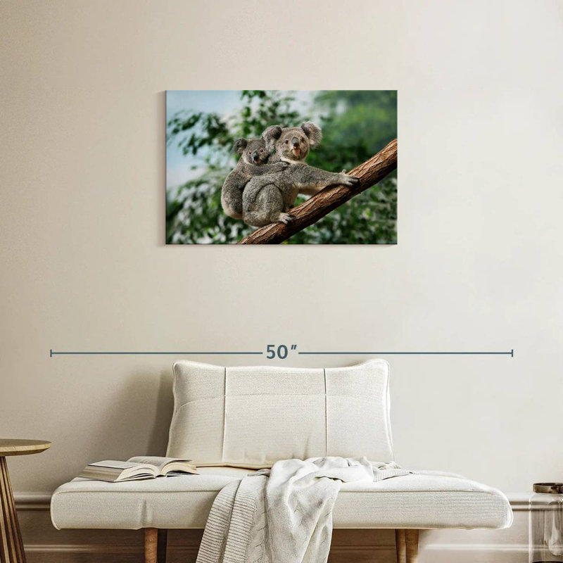 Koala Mother And Joey, H 20 po x l 30 po