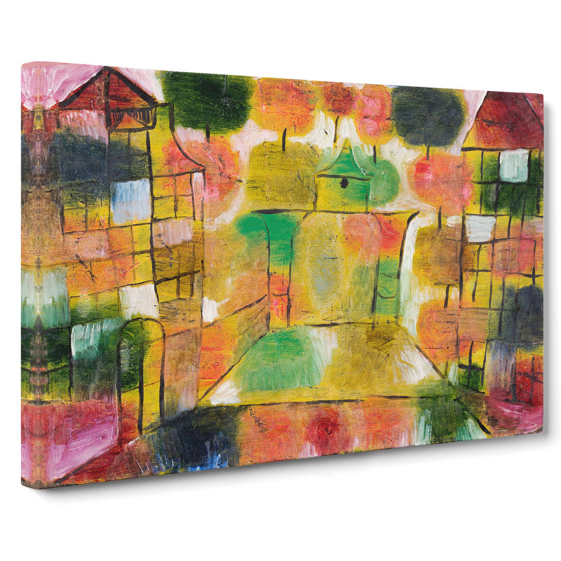 Tree And Architecture by Paul Klee - Wrapped Canvas Painting, 35cm H x 50cm W x 3cm D