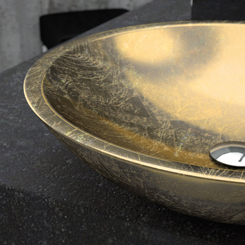 Circus 19.7'' L Bathroom Sink, Gold