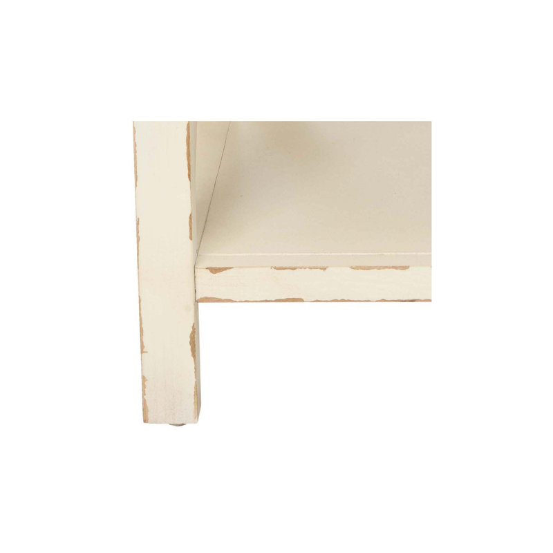 Paignt Solid Wood End Table, Vintage Cream