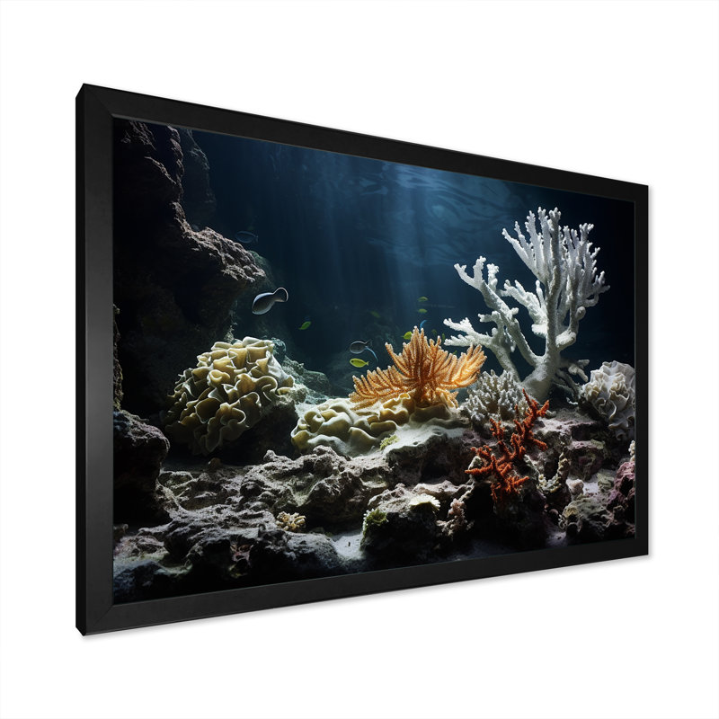 Impression d'art sur toile, "Deep Light On Coral Hidden Treasures III" - Plage et océan, H 30 po x l 40 po x P 1,5 po