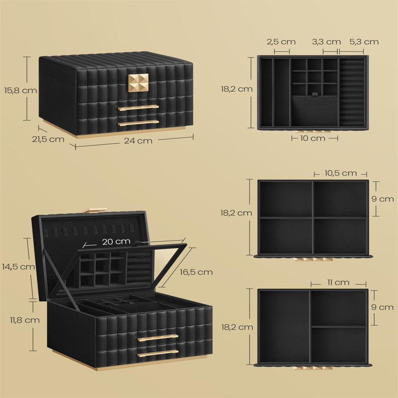Bellany Jewellery Box +, Black