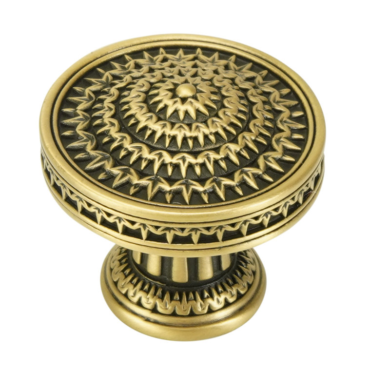 TOULOUSE KNOB; ANTIQUE NICKEL FINISH, Museum Gold