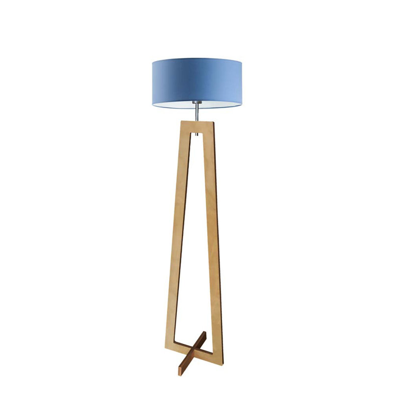 Chakka 148cm Traditional Floor Lamp, Blue, Gold