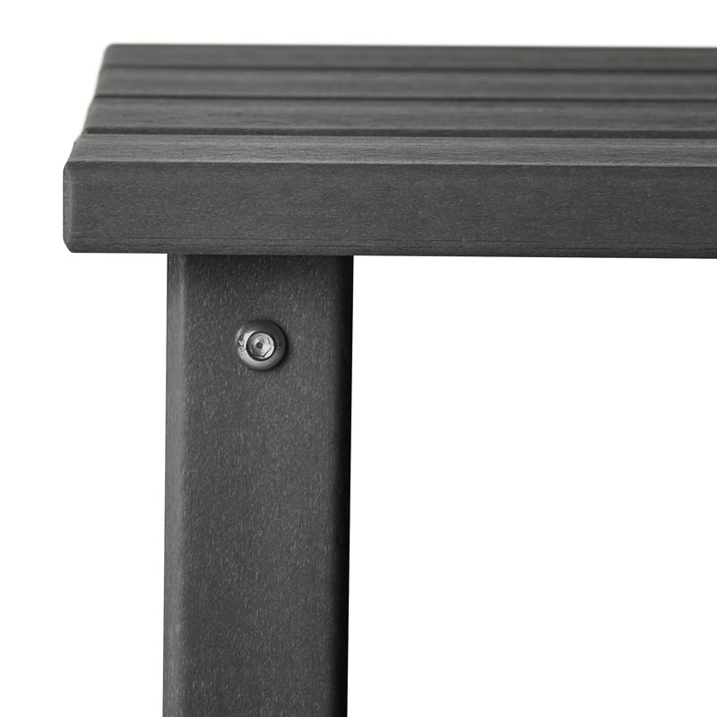 Chaise Adirondack pliante en plastique pour 2 personnes avec table Laguna, gris