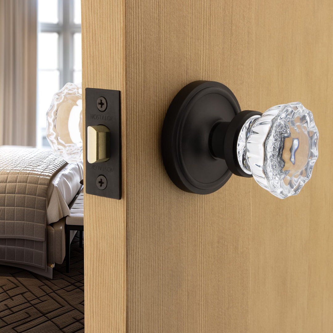 Classic Rosette with Crystal Door Knob Nostalgic Warehouse 