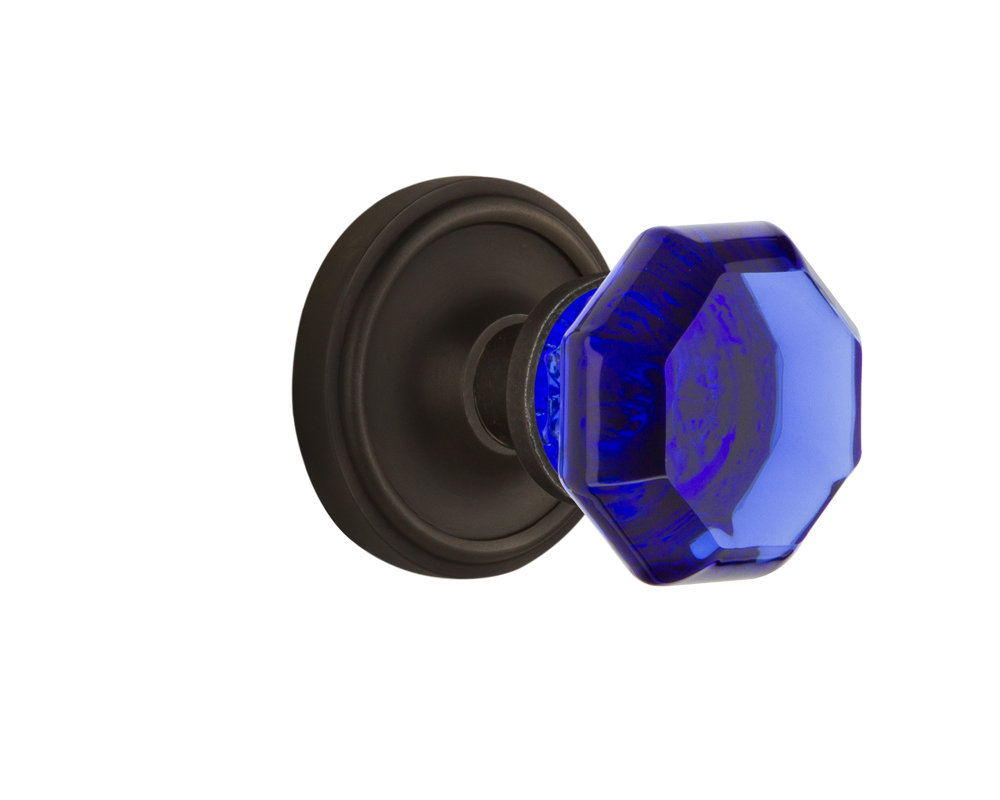 Classic Rosette with Waldorf Cobalt Door Knob Nostalgic Warehouse 