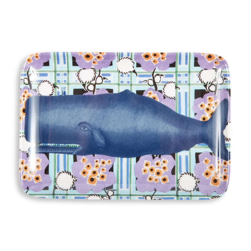 COTE DE LA MER WHALE VALET TRAY, 0.5" H x 14.5" W x 11.75" D, Oval