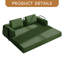 Canapé-lit convertible, futon pliable en velours côtelé avec cadre et coussin fixes, canapé-lit 3 places pour le salon, la chambre à coucher ou le studio-2016613380