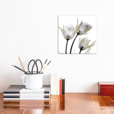 Gold Embellished Tulips II by Albert Koetsier - Wrapped Canvas Painting