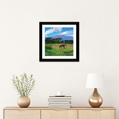 " A Lone African Elephant With Mount Kilimanjaro In The Background, Amboseli National Park, Kenya " by Miva Stock